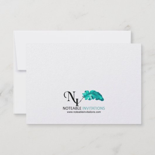 オークの木の植結婚植地の応答カード 出欠カード (裏面)