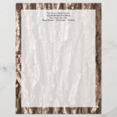 オークの木の樹皮のグラフィック レターヘッド (正面)