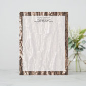 オークの木の樹皮のグラフィック レターヘッド (スタンド正面)