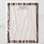 オークの木の樹皮のグラフィック レターヘッド (正面/裏面)