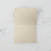 オークの木の秋の結婚式のお礼カード サンキューカード (内部)