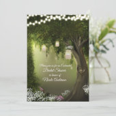 オークの木の素朴な魔法の森のガーデン ウェディング 招待状 (スタンド正面)