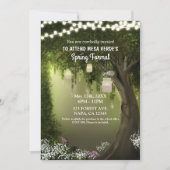 オークの木の素朴な魔法の森の春のフォーマル 招待状 (正面)