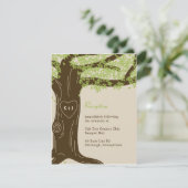 オークの木の結婚披露宴カード エンクロージャーカード (スタンド正面)