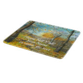 オークの木立の水絵画色の秋の黄金 カッティングボード (角)
