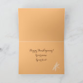 オークの木立の水絵画色の秋の黄金 シーズンカード (内部)