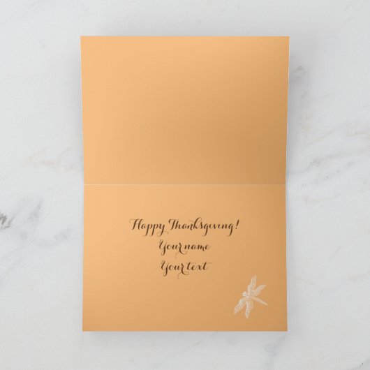 オークの木立の水絵画色の秋の黄金 シーズンカード (内部)