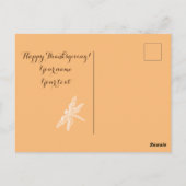 オークの木立の水絵画色の秋の黄金 ポストカード (裏面)