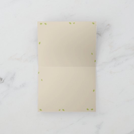 オークの木結婚の感謝のノートカード サンキューカード (内部)