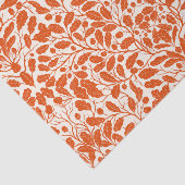 オークの枝や離れ、ダマスクのパターンの暗い 薄葉紙 (詳細)