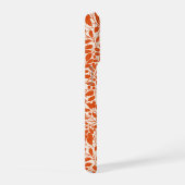 オークの枝や離れ、ダマスクのパターンの暗い iPhoneケース (右側面)