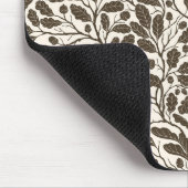 オークの枝離れと、茶色のダマスクのパターンa マウスパッド (コーナー)