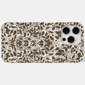 オークの枝離れと、茶色のダマスクのパターンa Case-Mate iPhoneケース (裏面 (横))