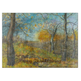 オークの森の秋の黄金 カッティングボード