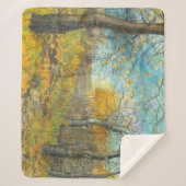 オークの森の秋の黄金 シェルパブランケット (正面)