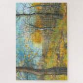 オークの森の秋の黄金 ジグソーパズル (縦)