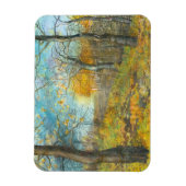 オークの森の秋の黄金 マグネット (縦)