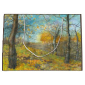 オークの森の秋の黄金 ラージペーパーバッグ (正面)