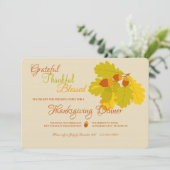 オークの葉とどんぐりの招待状 招待状 (スタンド正面)