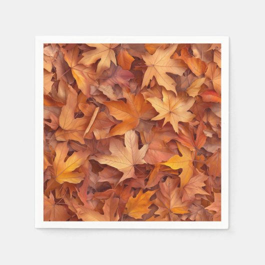 オークの葉のナプキン スタンダードカクテルナプキン (正面)