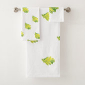 オークの葉のバスルーム用タオル バスタオルセット (インサイチュ)