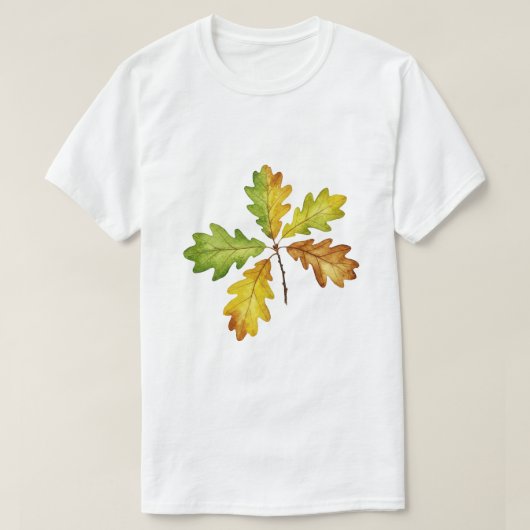 オークの葉の枝 Tシャツ (デザイン正面)