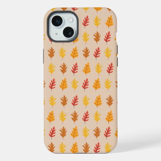 オークの葉の模様 iPhoneケース (裏面)