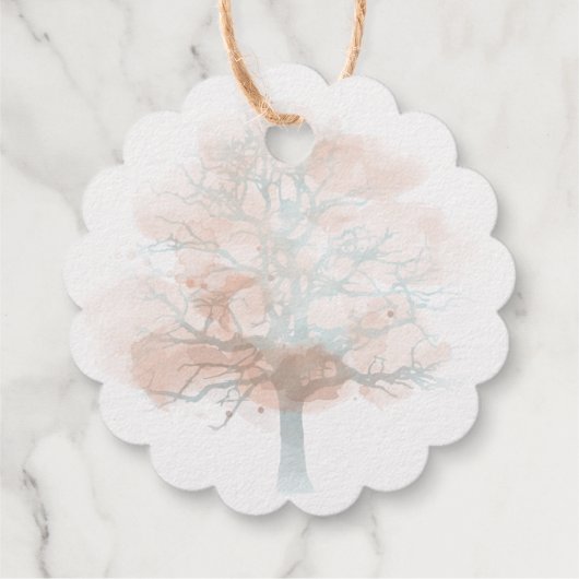 オークの葉の秋のゴールドサンクス タグ (裏面)