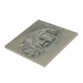 オークの葉ひげのある緑の男 タイル (側面)