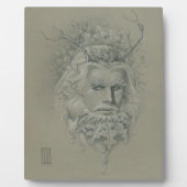 オークの葉ひげのある緑の男 フォトプラーク (正面)