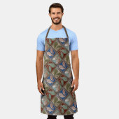 オークの葉瓦の付いたオールオーバープリントエプロン エプロン (着用した状態)