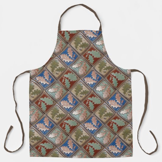 オークの葉瓦の付いたオールオーバープリントエプロン エプロン (正面)