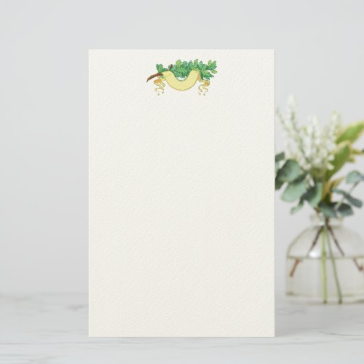 オークの葉離れのと旗 便箋 (スタンド正面)