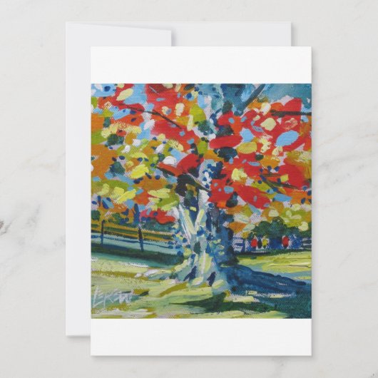 オークの赤#150201 ノートカード (正面)