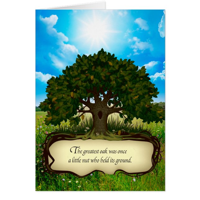 オークもっとも偉大の木は小さな木の実を持っていた… (正面)