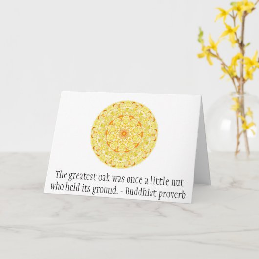 オークもっとも偉大の木は小さな木の実を持っていた… カード (黄色い花)