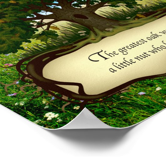 オークもっとも偉大の木は小さな木の実を持っていた… ポスター (角)