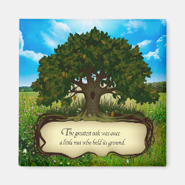 オークもっとも偉大の木は小さな木の実を持っていた… マグネット