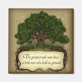 オークもっとも偉大の木は小さな木の実を持っていた… マグネット