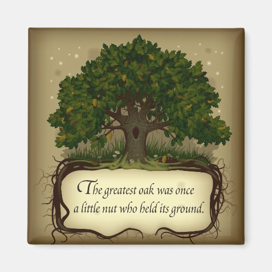 オークもっとも偉大の木は小さな木の実を持っていた… マグネット (正面)