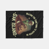 オークアイランドトレジャー狩りスケルトンオークアイランドマイ フリースブランケット (正面(横))