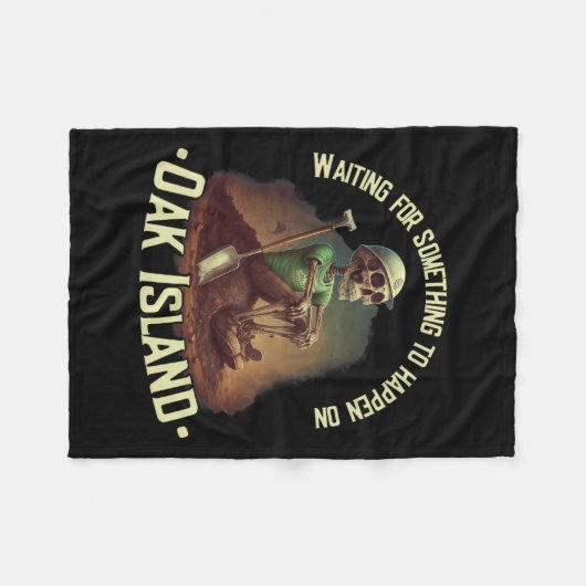 オークアイランドトレジャー狩りスケルトンオークアイランドマイ フリースブランケット (正面(横))