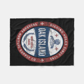 オークアイランドトレジャー狩りレトロテンプラールナイトT フリースブランケット (正面(横))