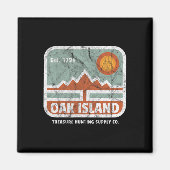 オークアイランドトレジャー狩り供給ヴィンテージ1795マップM マグネット (正面)