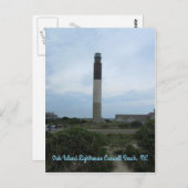 オークアイランドライトハウス垂直はがき ポストカード (正面/裏面)