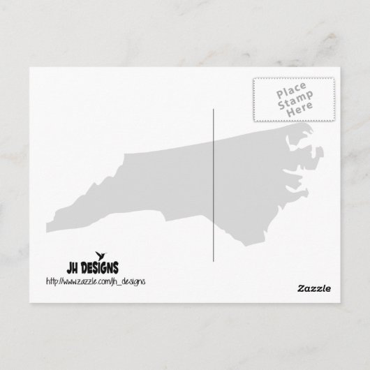 オークアイランドライトハウス垂直はがき ポストカード (裏面)