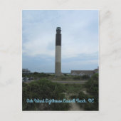 オークアイランドライトハウス垂直はがき ポストカード (正面)