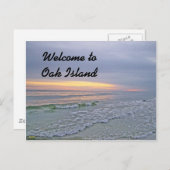 オークアイランド沿いの美しい夕日 ポストカード (正面/裏面)
