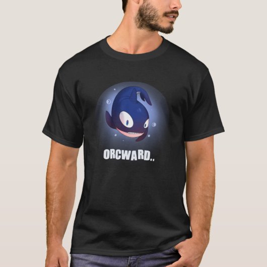 オークウォードおもしろいオルカぎこちないプンクジラ Tシャツ (正面)