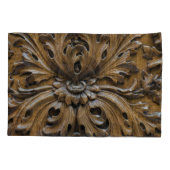 オークウッドカービング:大工の詳細 枕カバー (裏面)